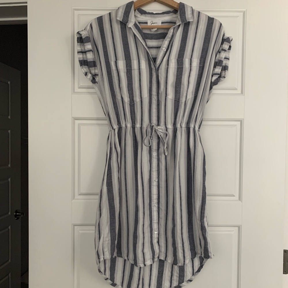 japna shirt dress NWT Japna Womens Striped Shirt Dress IT HAS POCKETS Size S